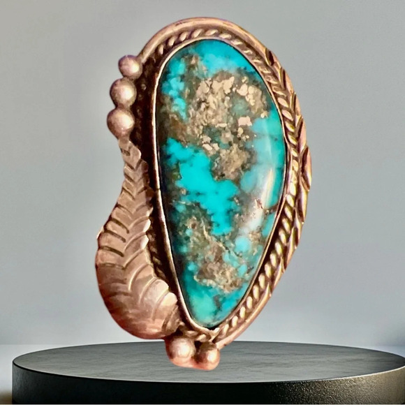 Vintage Navajo Turquoise and Sterling Silver Ring